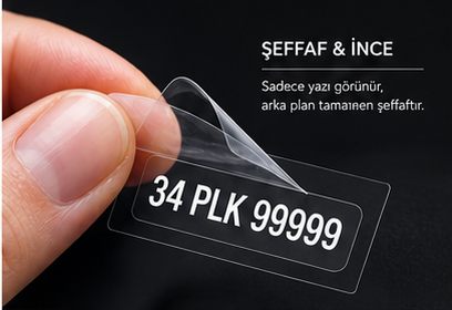 PlakaTag Kişiye Özel Şeffaf Plaka Etiketi